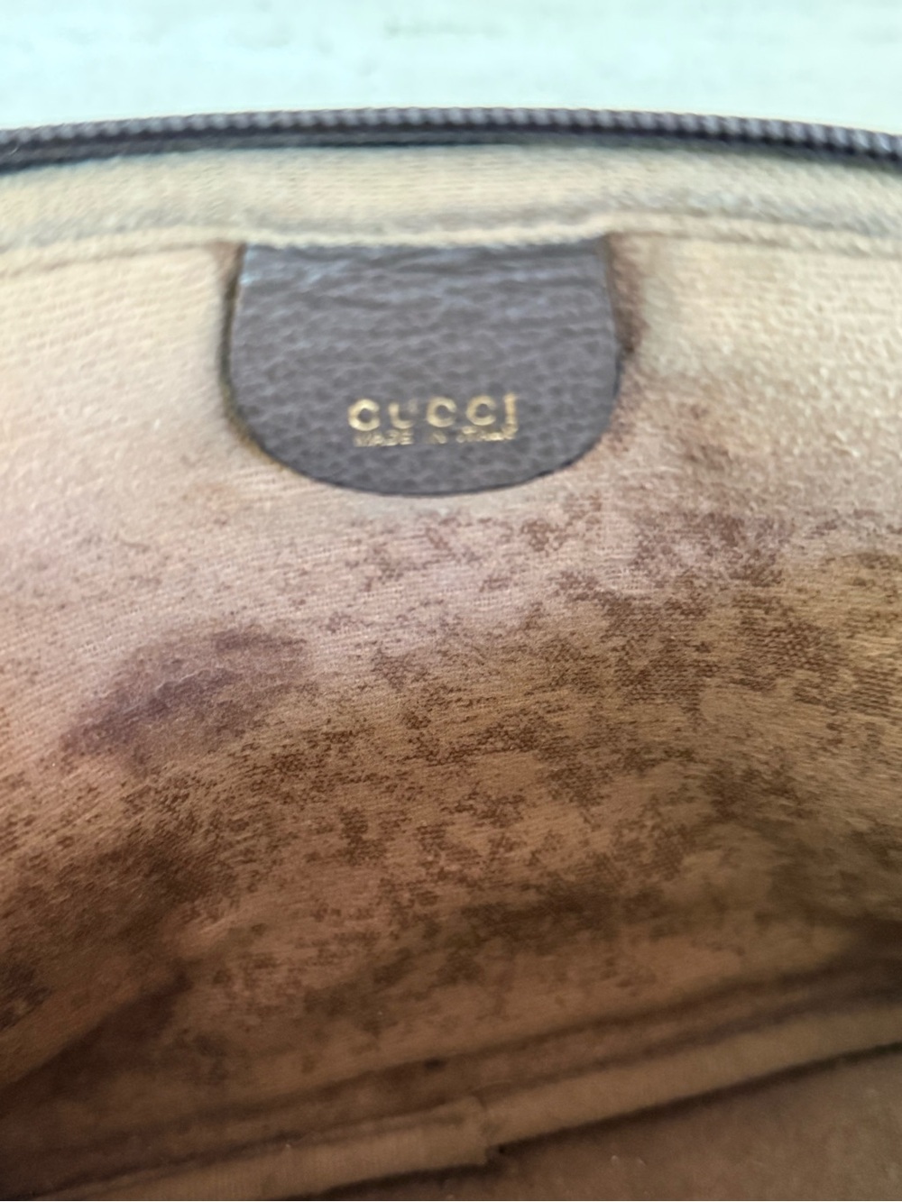 Vintage Gucci Brown Monogram Canvas Crossbody Bag - Picture 8 of 9